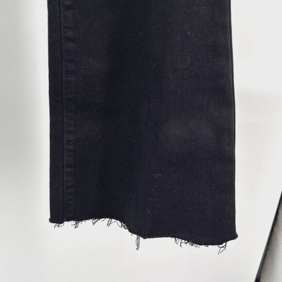 Hidden Jeans Womens 26 Black Flare Leg Stretch Button-Fly Raw Hem Bell Bottoms - Picture 3 of 12